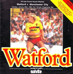 Watford v Manchester City FA Cup 4th Round Replay 1985/86